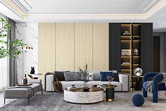 莱芜轻奢风格-客厅